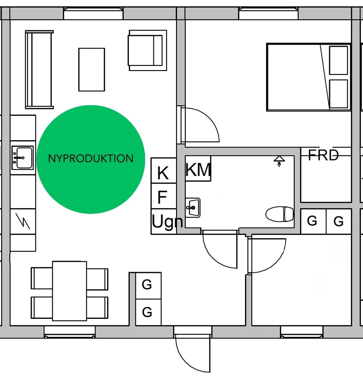 Hyreslägenhet på Hölö i holo