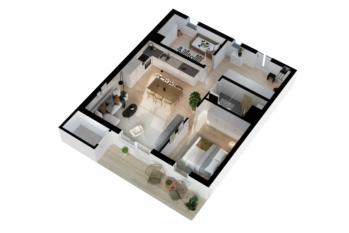 Hyreslägenhet på Kåge i kage