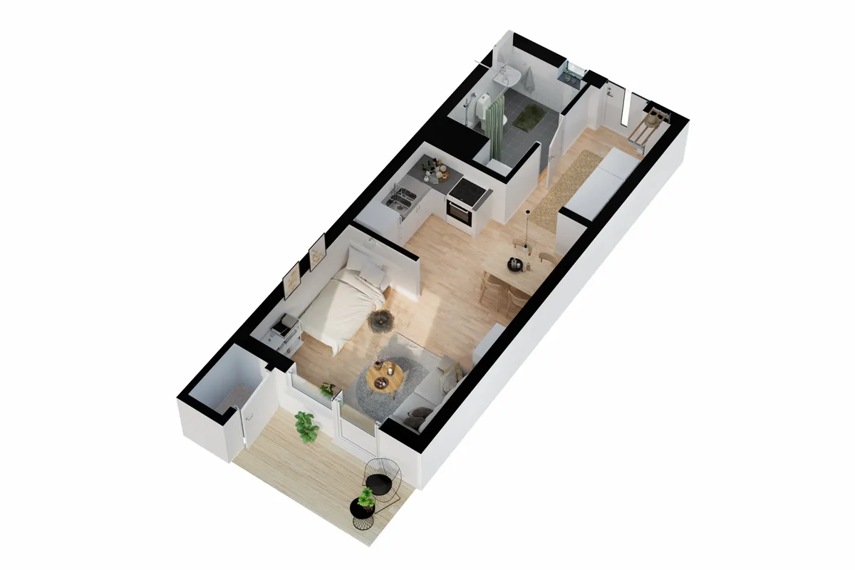 Hyreslägenhet på Kåge i kage