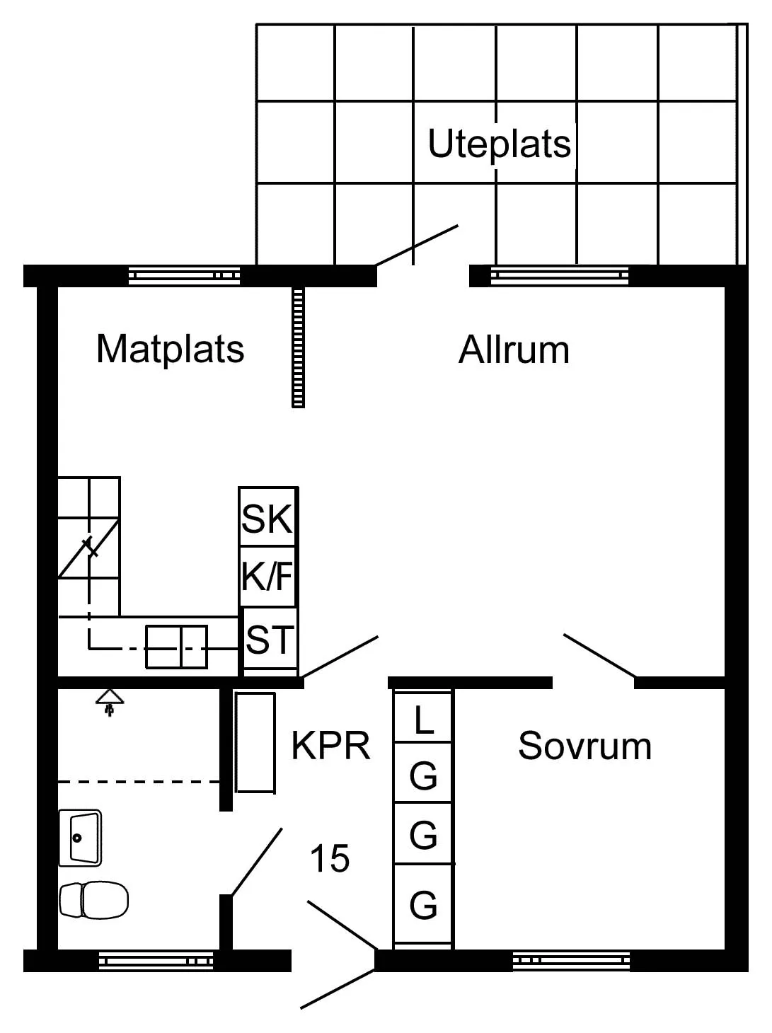 Hyreslägenhet på Jörn  i jorn