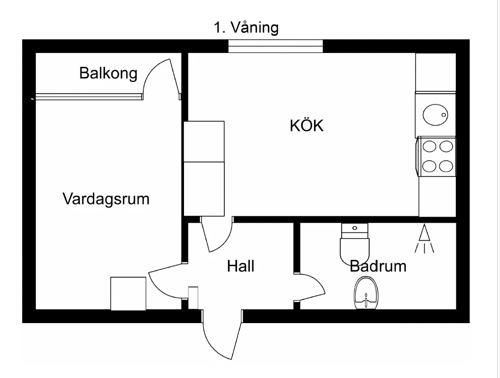 Hyreslägenhet på Fagersta i fagersta