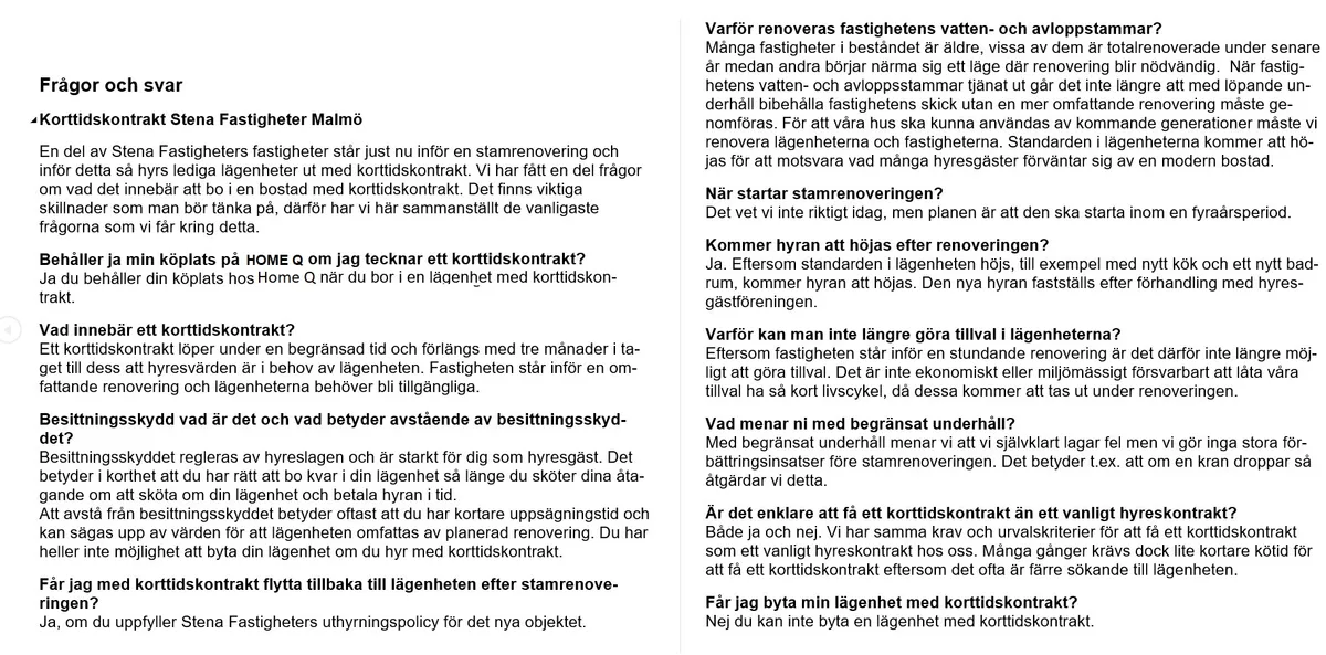 Hyreslägenhet på Malmö i malmo