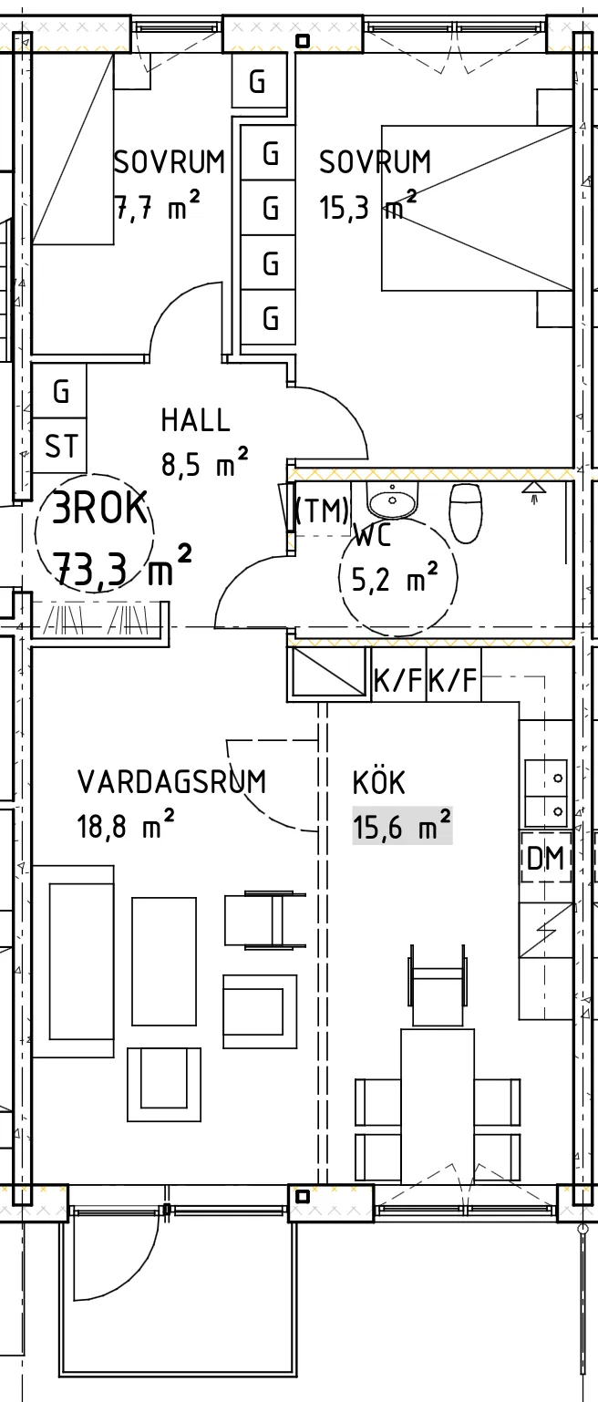 Hyreslägenhet på Herrljunga i herrljunga